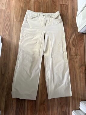 lululemon athletica City Sleek 5 pocket Wide-Leg Pants in Cream